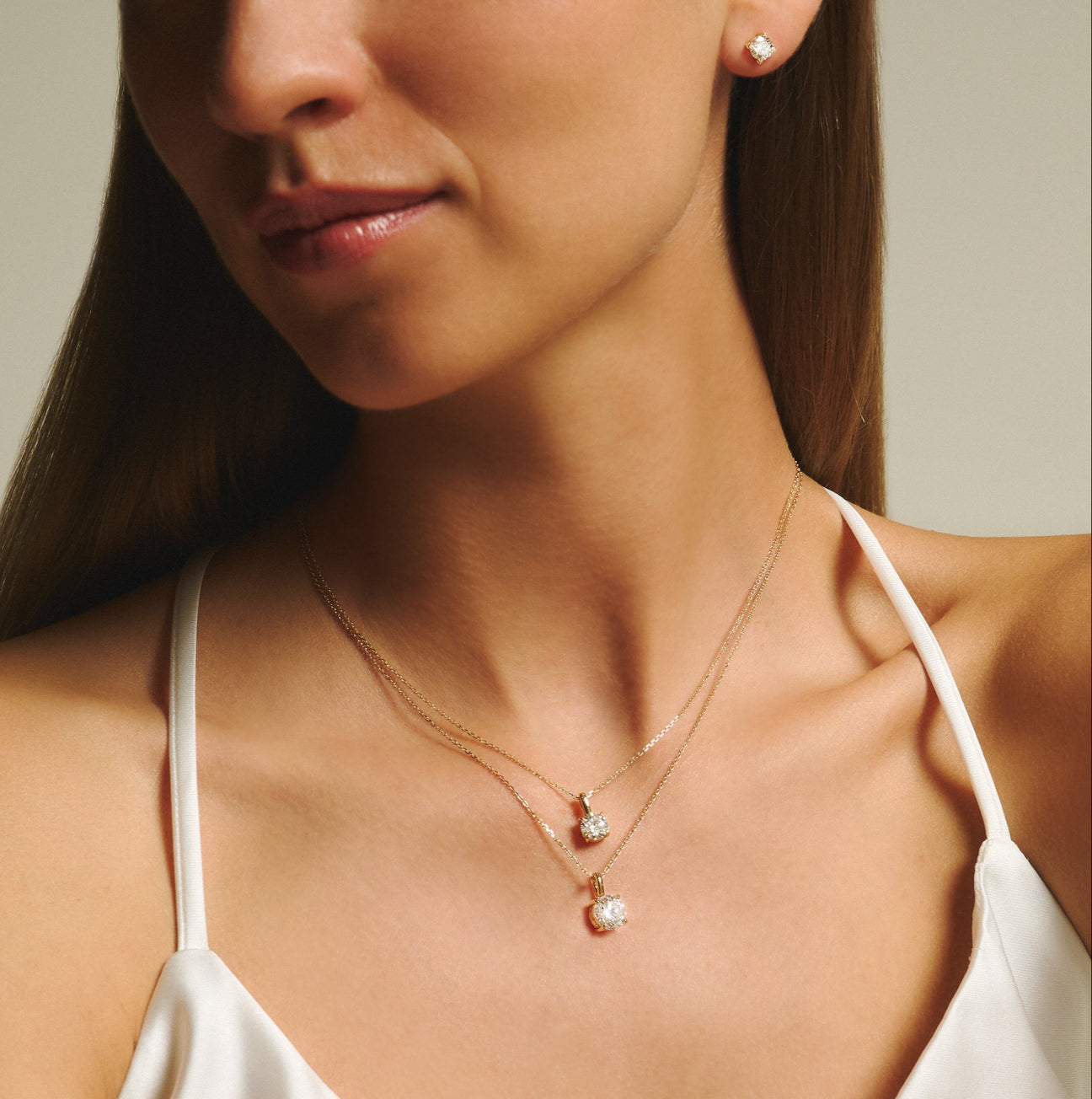 Collier Éclat — Pendentif Carré Zircon
