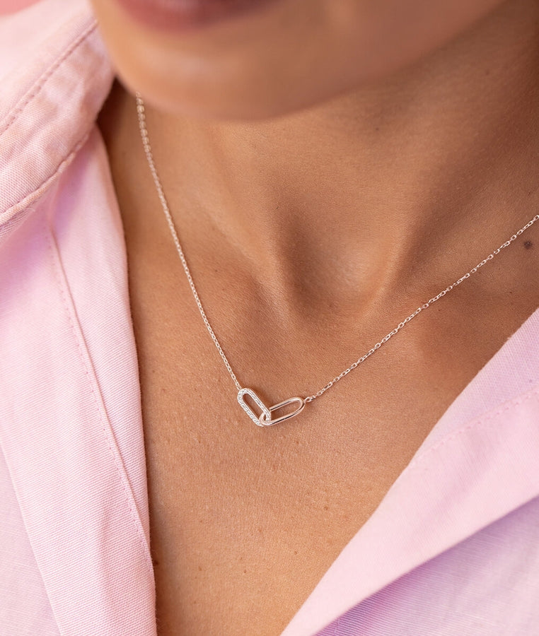 Collier Lumière — Pavé Doré Rectangle