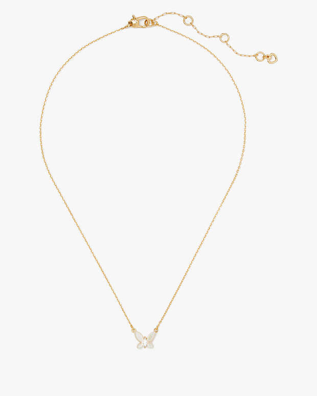 Collier Liberté — Papillon Double Chaîne Brillant