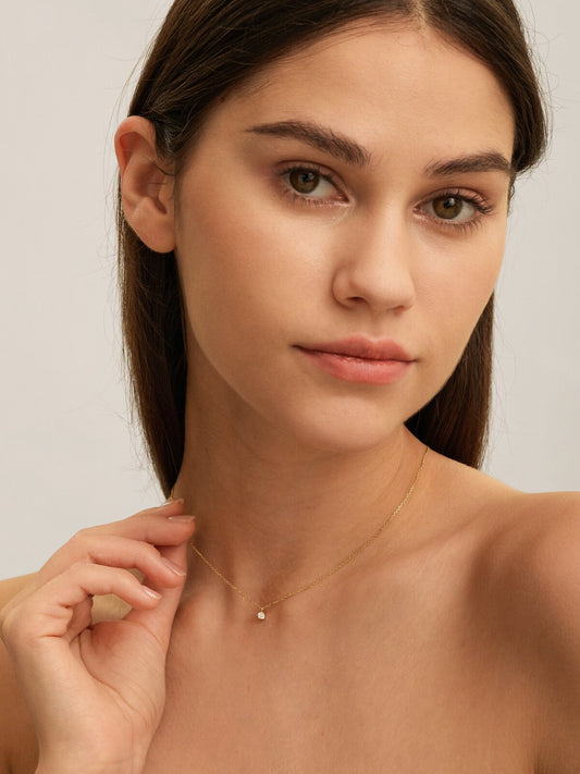 Collier Éclat — Pendentif Carré Zircon
