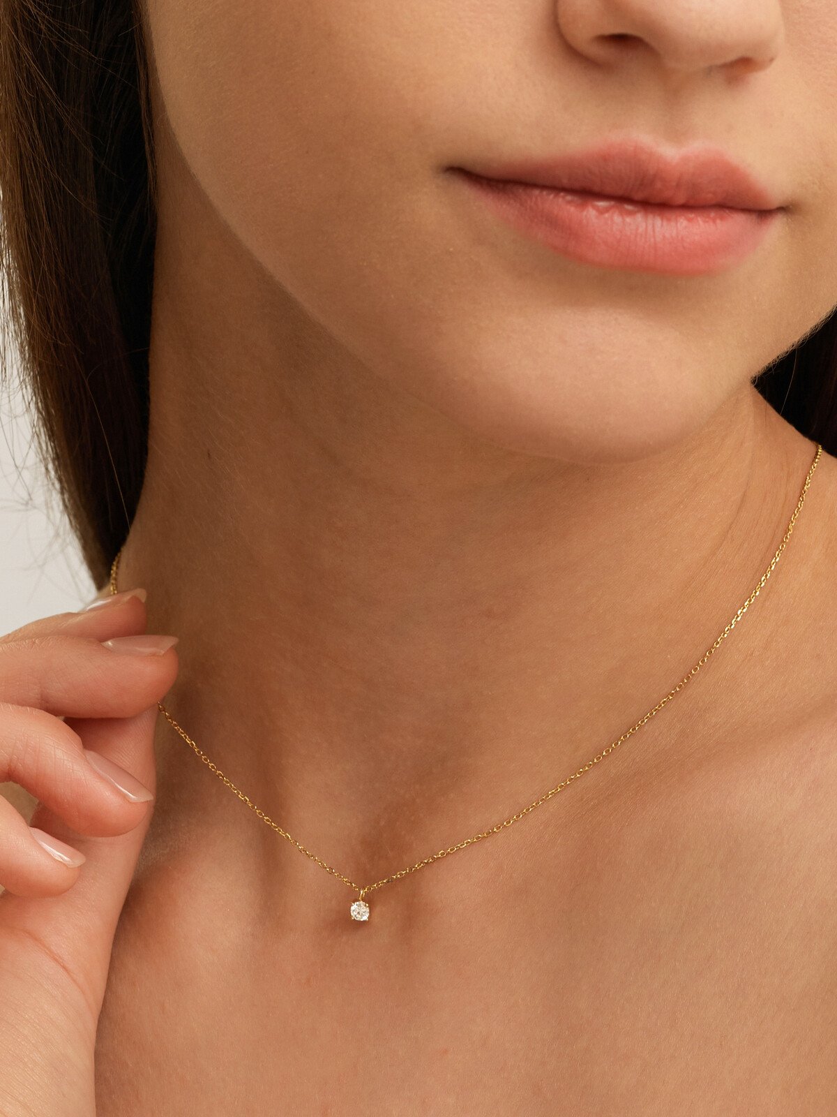 Collier Éclat — Pendentif Carré Zircon