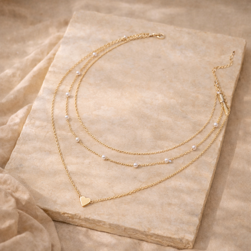 Collier Grâce — Perle & Croix Amour